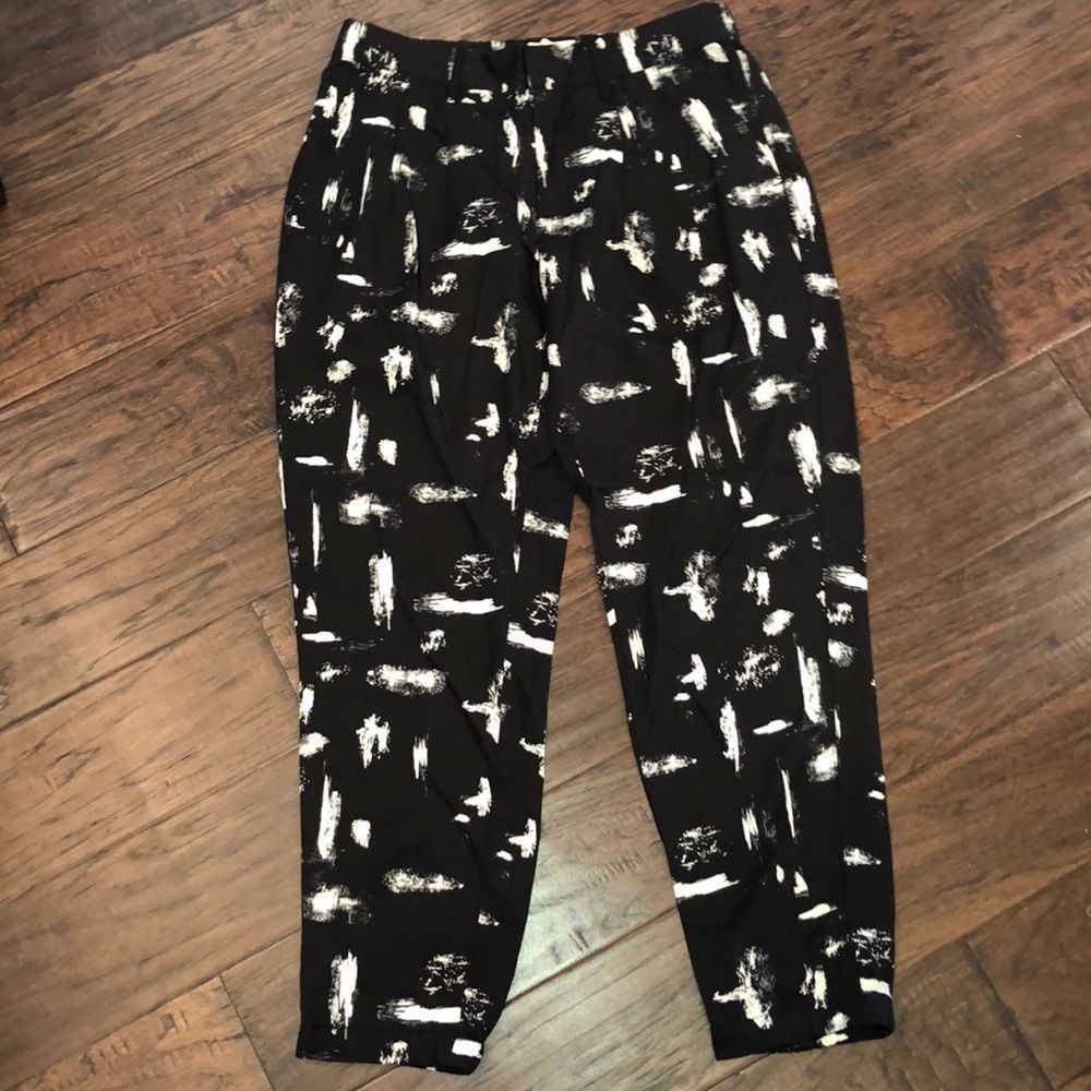 Khakis by Gap Black Print Pants Size XS